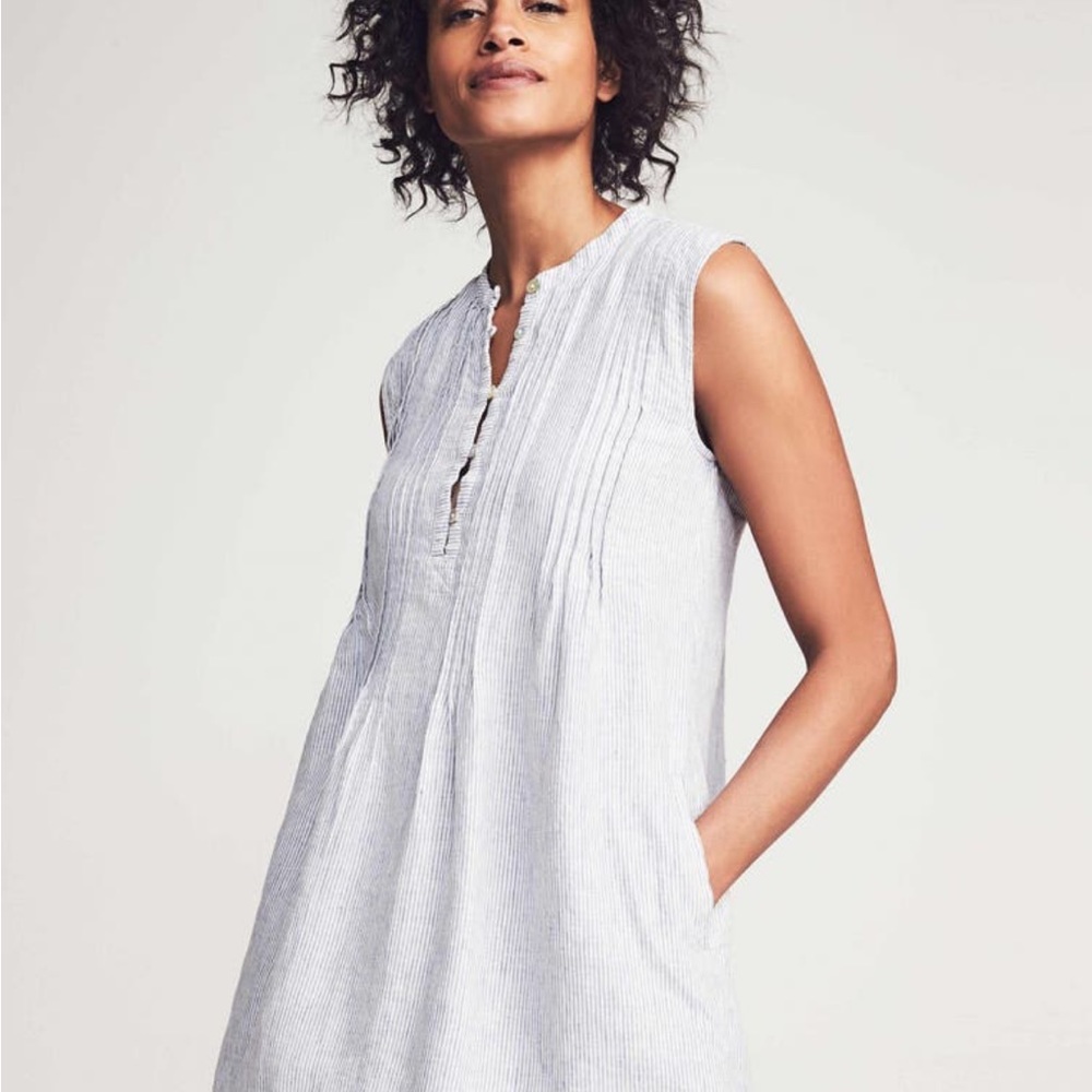 Faherty Isha Linen Shift Dress